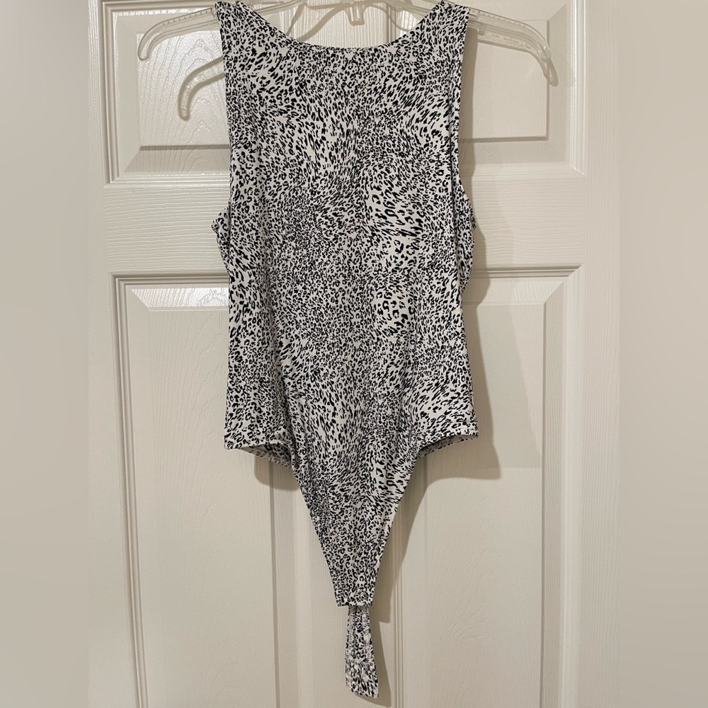 BAR III Leopard Print Bodysuit SIZE M